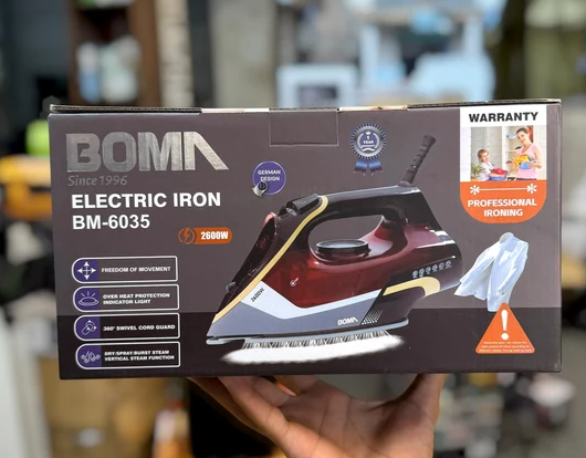 Boma BM-6035 2600W Steam Iron – Powerful Iron for Clothes & Garments