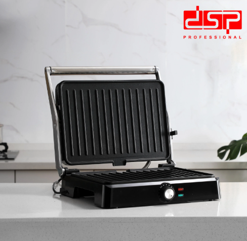 DSP Electric Contact Grill | 2200W Non-Stick Grill & Adjustable Thermostat KB1109