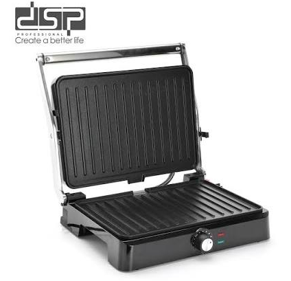 DSP Electric Contact Grill | 2200W Non-Stick Grill & Adjustable Thermostat KB1109
