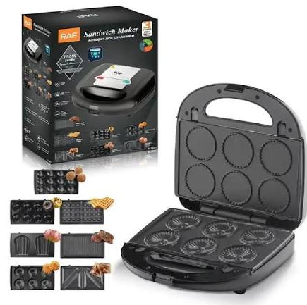 RAF 7-in-1 Sandwich Maker 750W | Multi-Function R.2691