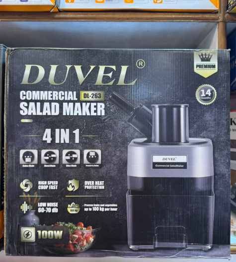 DUVEL Commercial Salad Maker 4 in 1 100W – Electric Vegetable Cutter & Slicer DL-263