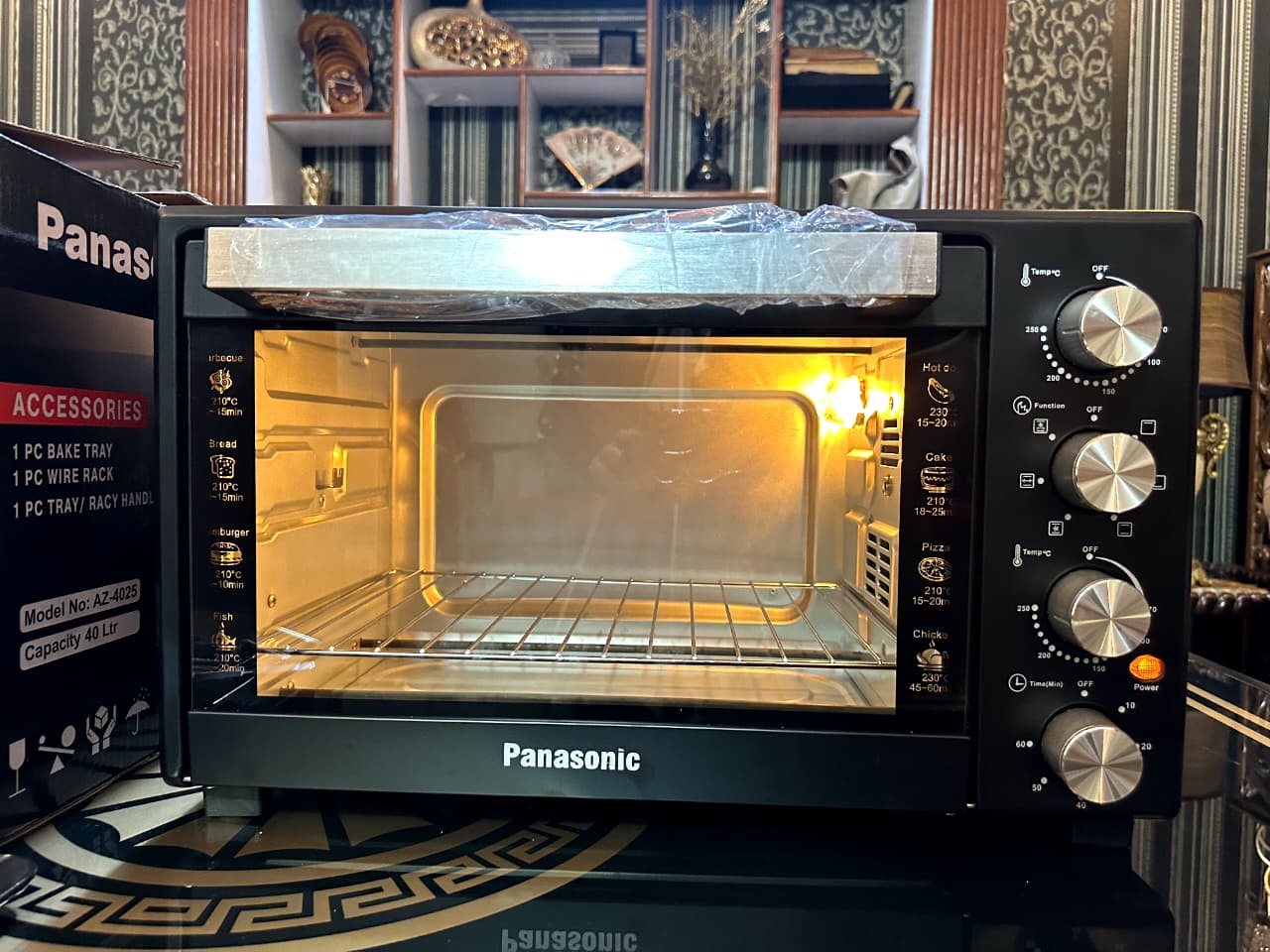 Malaysian Panasonic 40 Liter Electric Baking Oven With Air Fryer Fan &amp; Lamp
