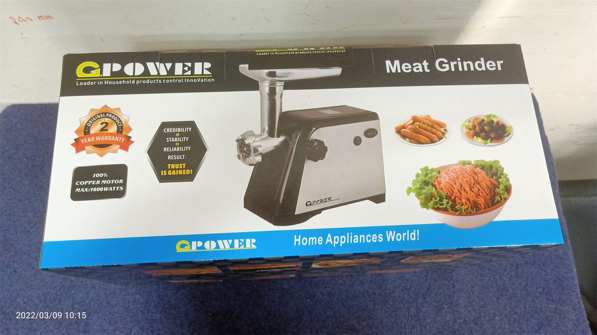 Gpower Electric Meat Mincer Machine – Heavy Duty Meat Grinder for Home & Commercial Kitchen 1600W