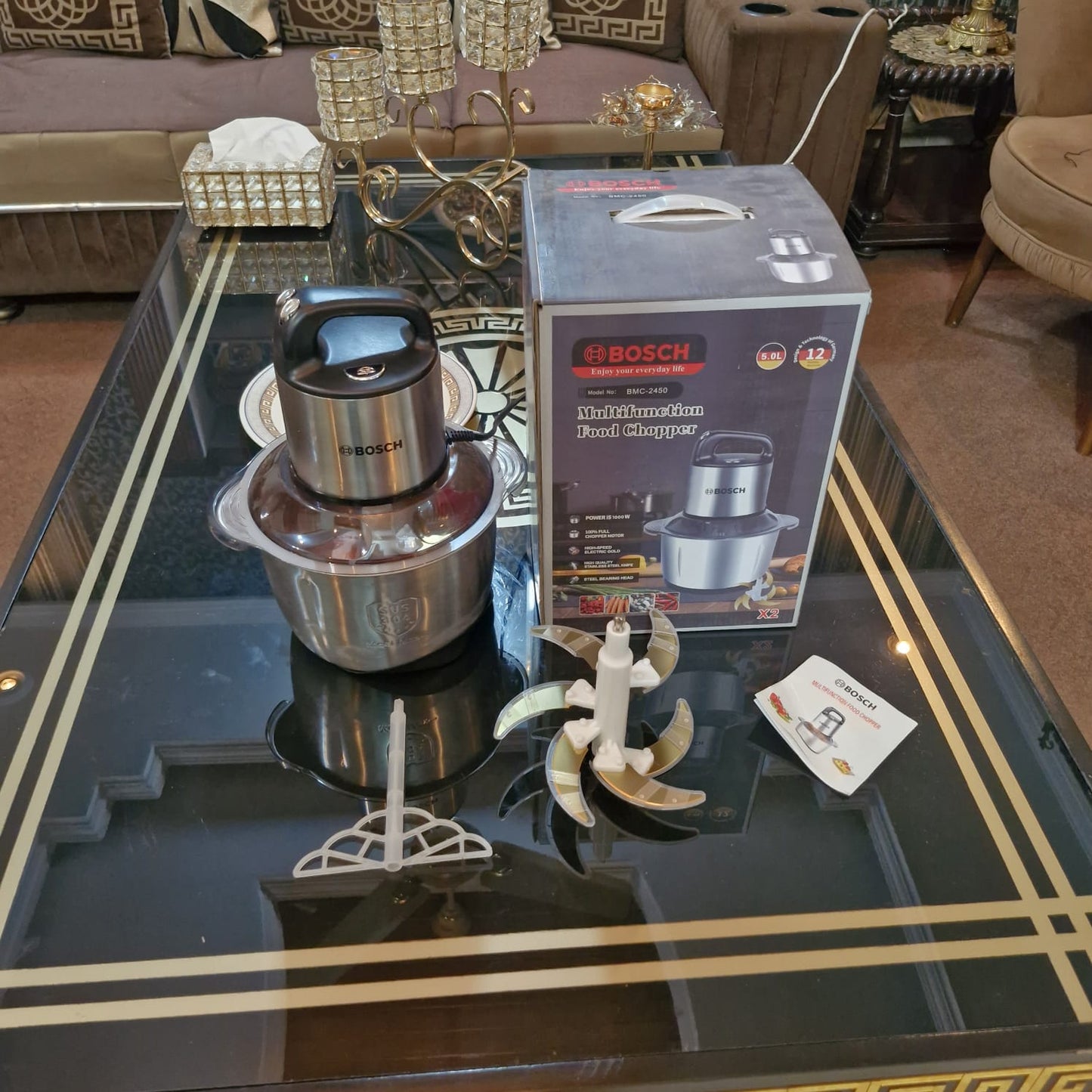 BOSCH 5 Liter Multifunction Food Chopper, Meat Grinder 1000W