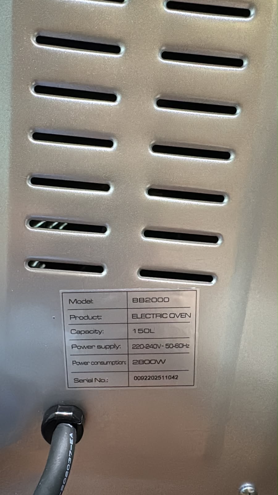 Original American 150 Liter Electric Baking Oven With Rotisserie & Convection Fan