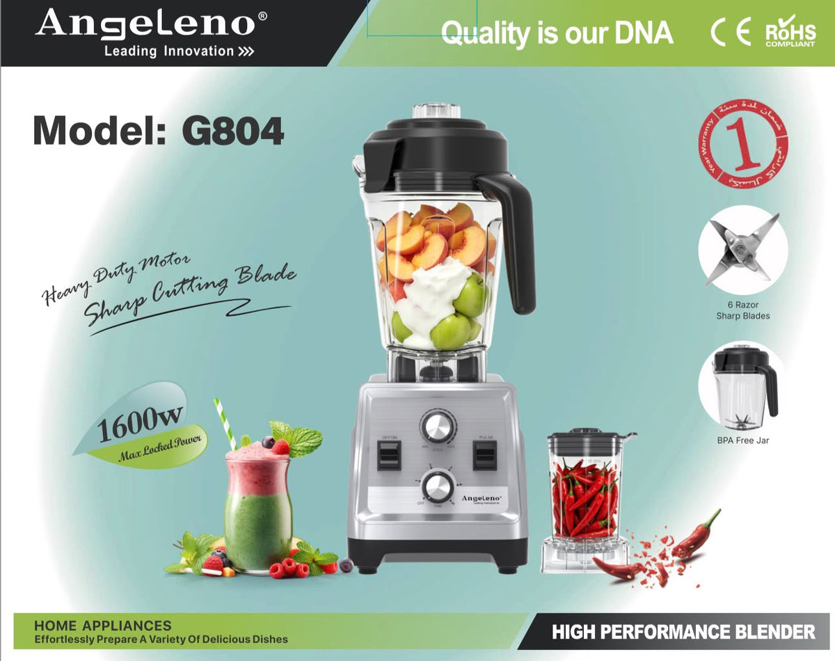 Angeleno G804 Commercial Blender & Grinder for Juice Bars & Cafes