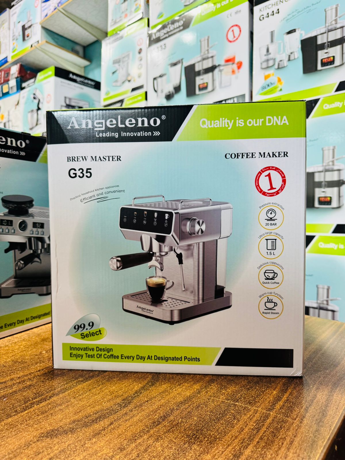 Angeleno 20 Bar Semi Automatic Expresso Coffee Machine All-in-one Cappuccino Americano Espresso Coffee Machine