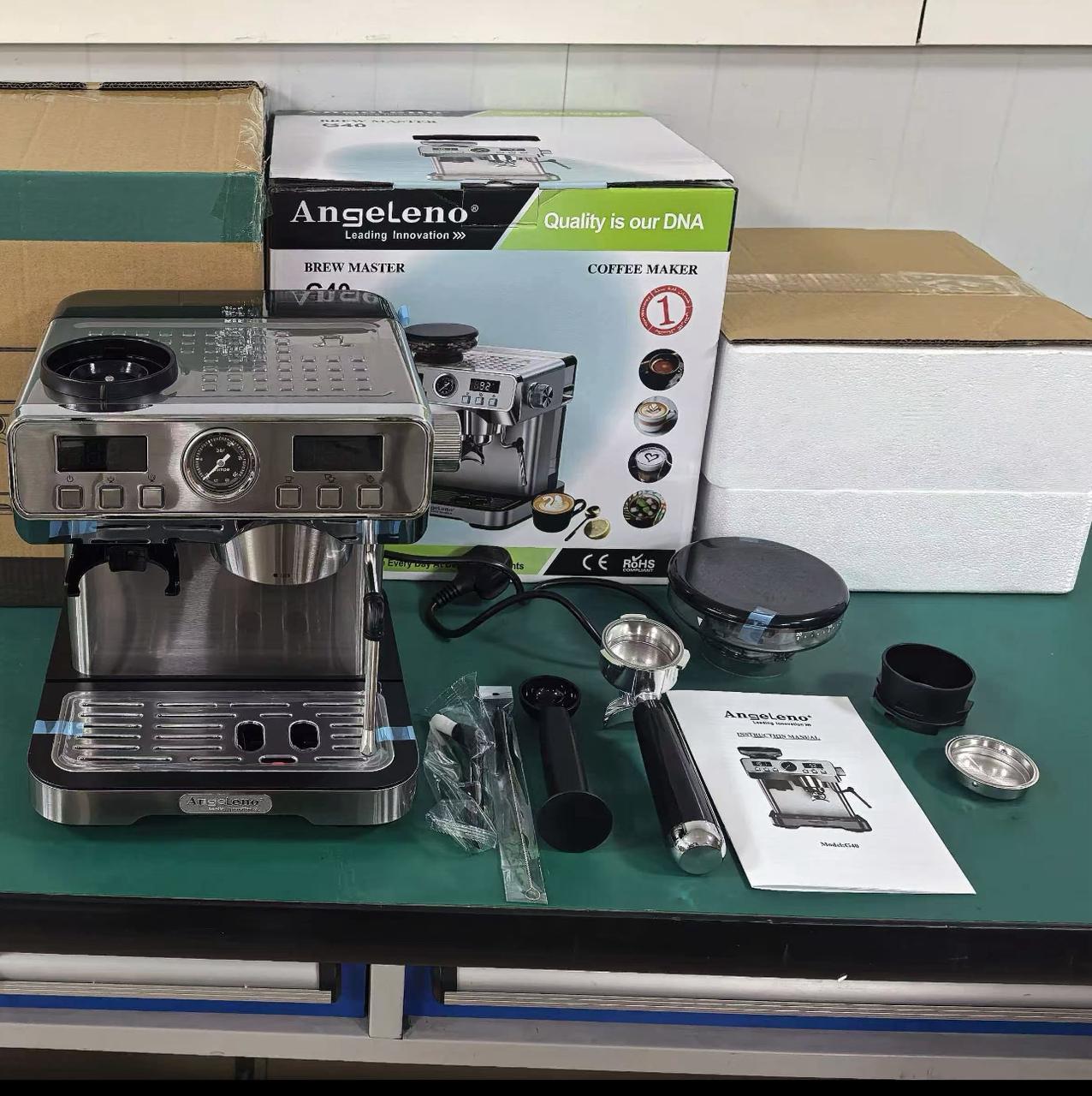 Original American Automatic Espresso Coffee Machine All in One With Grinder Milk tank Cappuccino & Latte Coffee Maker