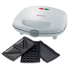 SENCOR - 3-in-1 Sandwich Maker, sandwiches, grilled meat or waffles non-stick removable panels SSM 9300