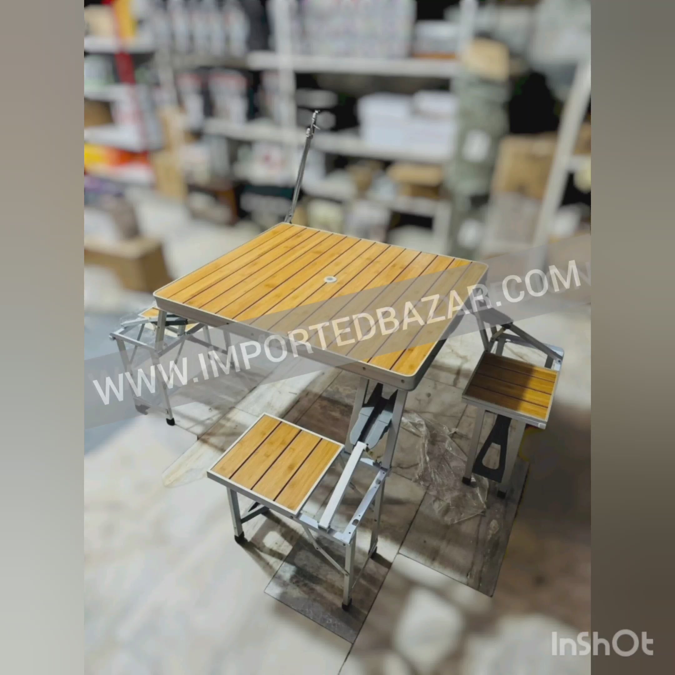 German Aluminium Foldable Picnic Table With 4 Chairs