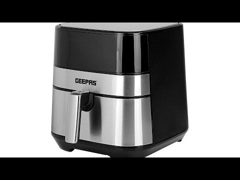 Geepas GAF37510 Electric Air Fryer 5 Liter Digital Touch Screen & Preheat, 60 Minute Timer, Led Display, Auto Shut Off
