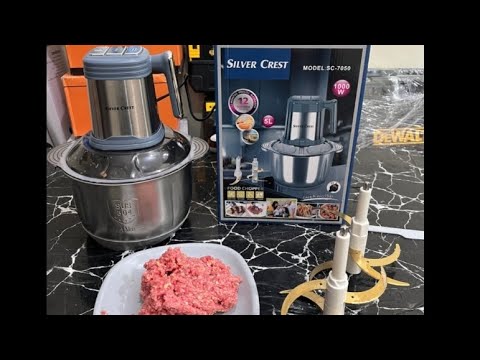 Silver Crest Electric Meat Grinder Chopper 5L Sharp Golden Steel blades SC-7050 Food Chopper