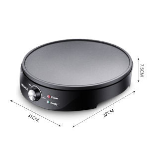 1000W ELECTRIC PANCAKE MACHINE NONSTICK CREPE MAKER ADJUSTABLE TEMPERATURE CONTROL BARBECUE MACHINE