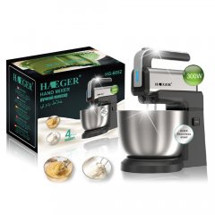 Electric mixer with bowl Haeger HG-6652, 800 W (silver-black)