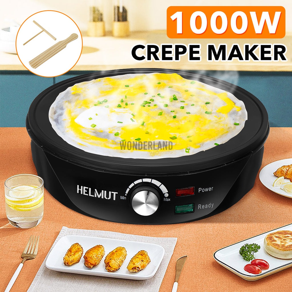 1000W ELECTRIC PANCAKE MACHINE NONSTICK CREPE MAKER ADJUSTABLE TEMPERATURE CONTROL BARBECUE MACHINE