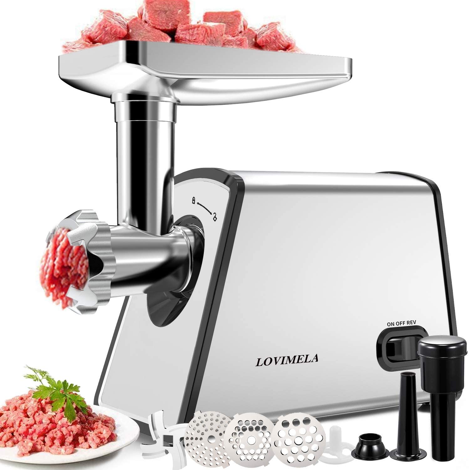 Multifunction Electric Meat Grinder Meat Mincer 2000W Max with 3 Grinding Plates