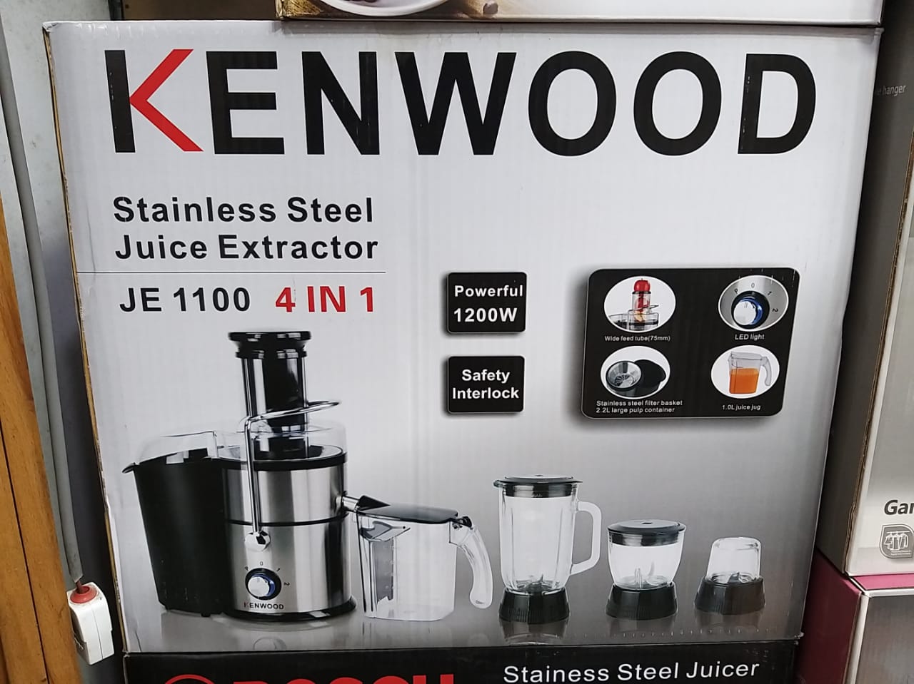 Kenwood 4 In 1 Juicer, Blender, Grinder And Chopper Mincer JE 1100