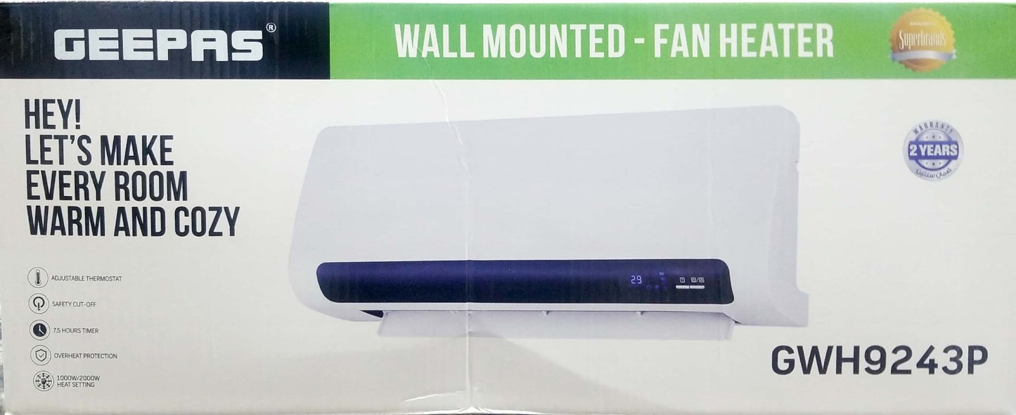 Original Geepas Wall Mounted Fan Heater