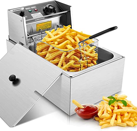 Commercial 6L Electric Deep Fryer For French Fries Zinger Chicken
