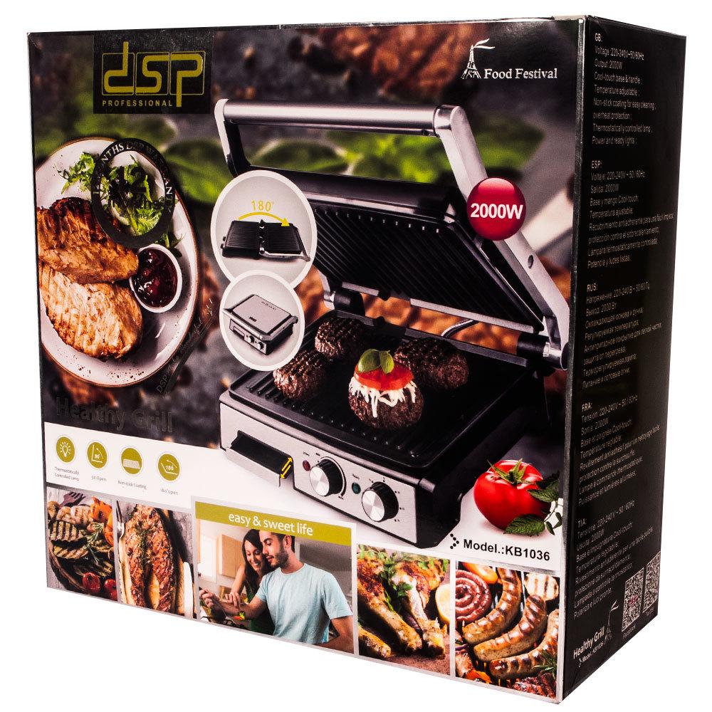 DSP KB1036 Healthy Grill Professional Panini Sandwich Machine