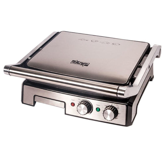 DSP 2 Slice Electric Indoor Panini Press Grill with Non-Stick Double Flat Cooking Plate