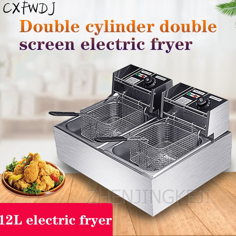 Stainless Steel Electric Countertop Fat Deep Fryer 12L