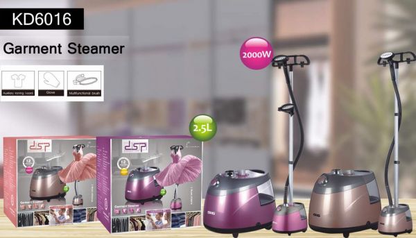 DSP KD6016 Professional Clothes Garment Steamer, Adjustable Hanging Vertical Steam Ironing Machine /2.5L - 2000W
