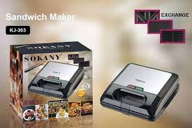 Sokany 3 In 1 Electric Sandwich Maker Waffle Maker Breakfast Machine Kj303