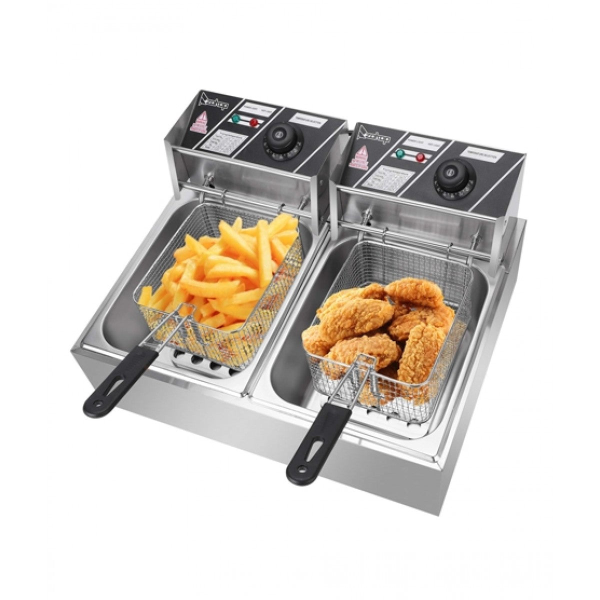 Hoffmans HM-88-2 Commercial 12 Liter Electric Deep Fryer, French Fries Making Machine