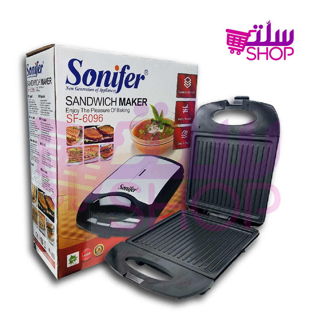 Sonifer Sf-6096 Sandwich Maker Panini Grill / Electric Contact Grill